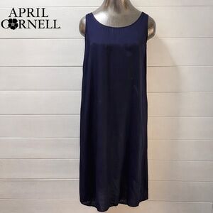 APRIL CORNELL Navy Sleeveless Midi Dress – Size S